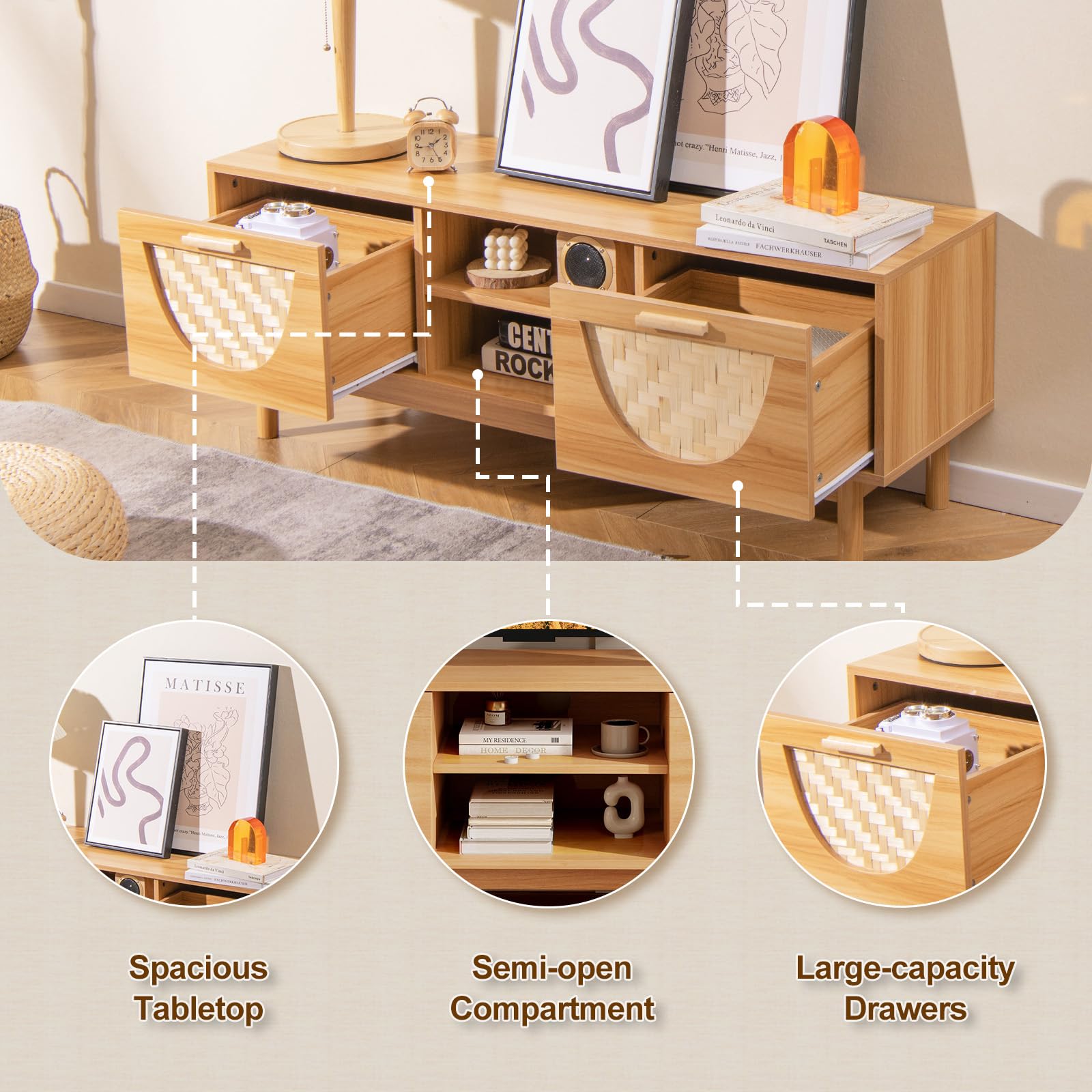 komfotteu-fernsehtisch-tv-schrank-holz-120x35x45-5-cm-f-r-tv-bis-55-zoll-mit-bam image 3
