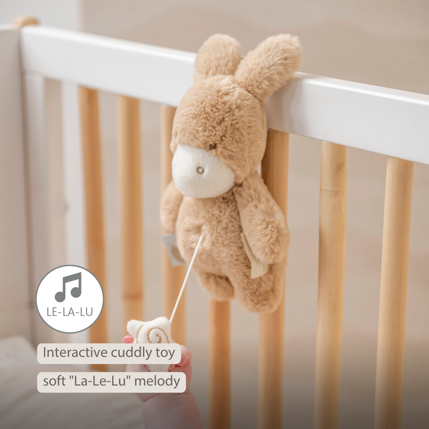 nattou-loulou-mini-spieluhr-esel-20-cm-karamell image 4