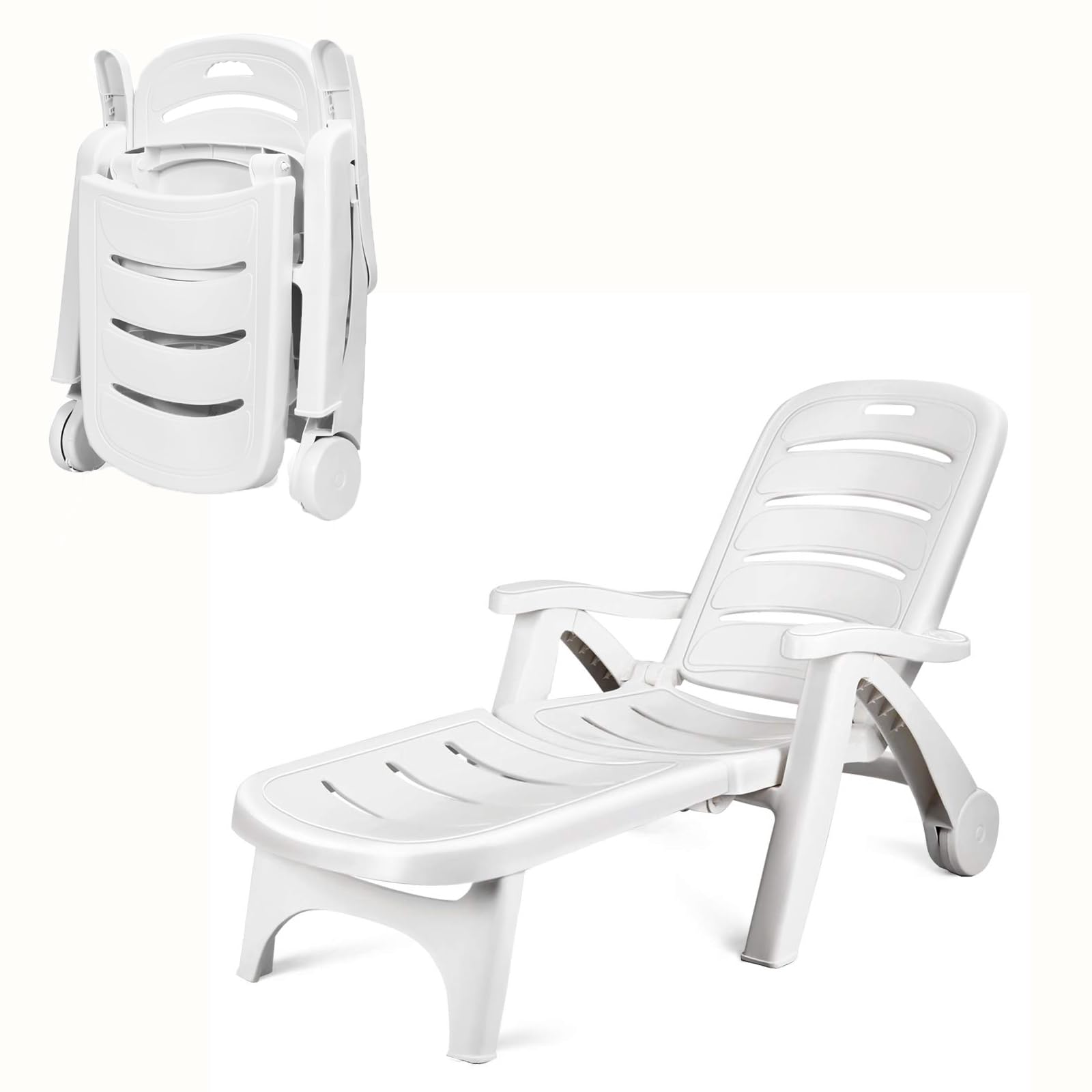komfotteu-sonnenliege-mit-r-dern-pp-5-fach-verstellbar-wei-150-kg image 1