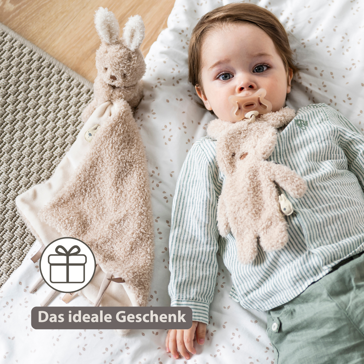 nattou-teddy-schnullertuch-kaninchen-26-cm-beige-mit-schnullerhalter image 6
