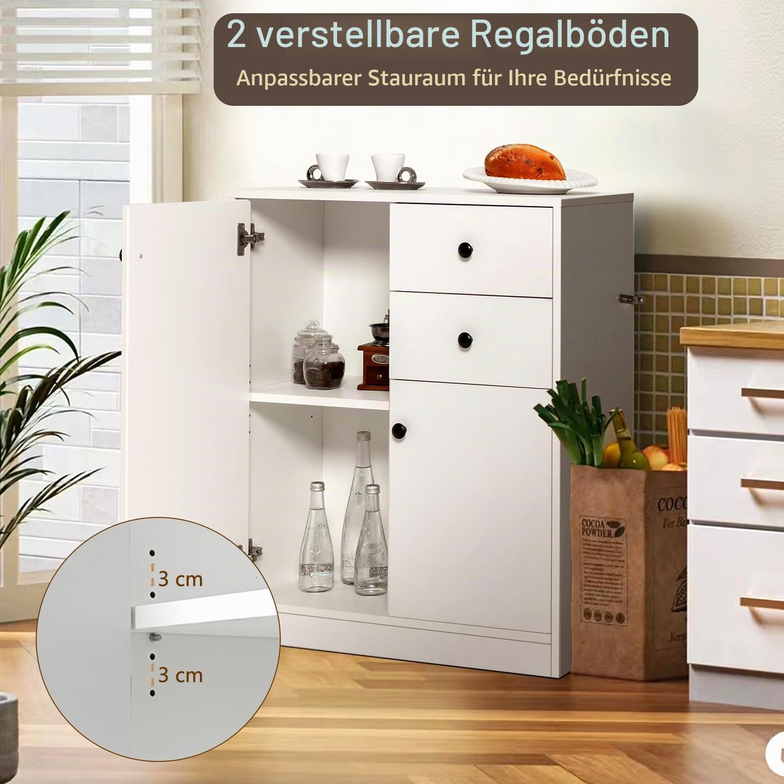 komfotteu-kommode-wei-sideboard-72x34x85-5-cm-mit-schubladen image 4