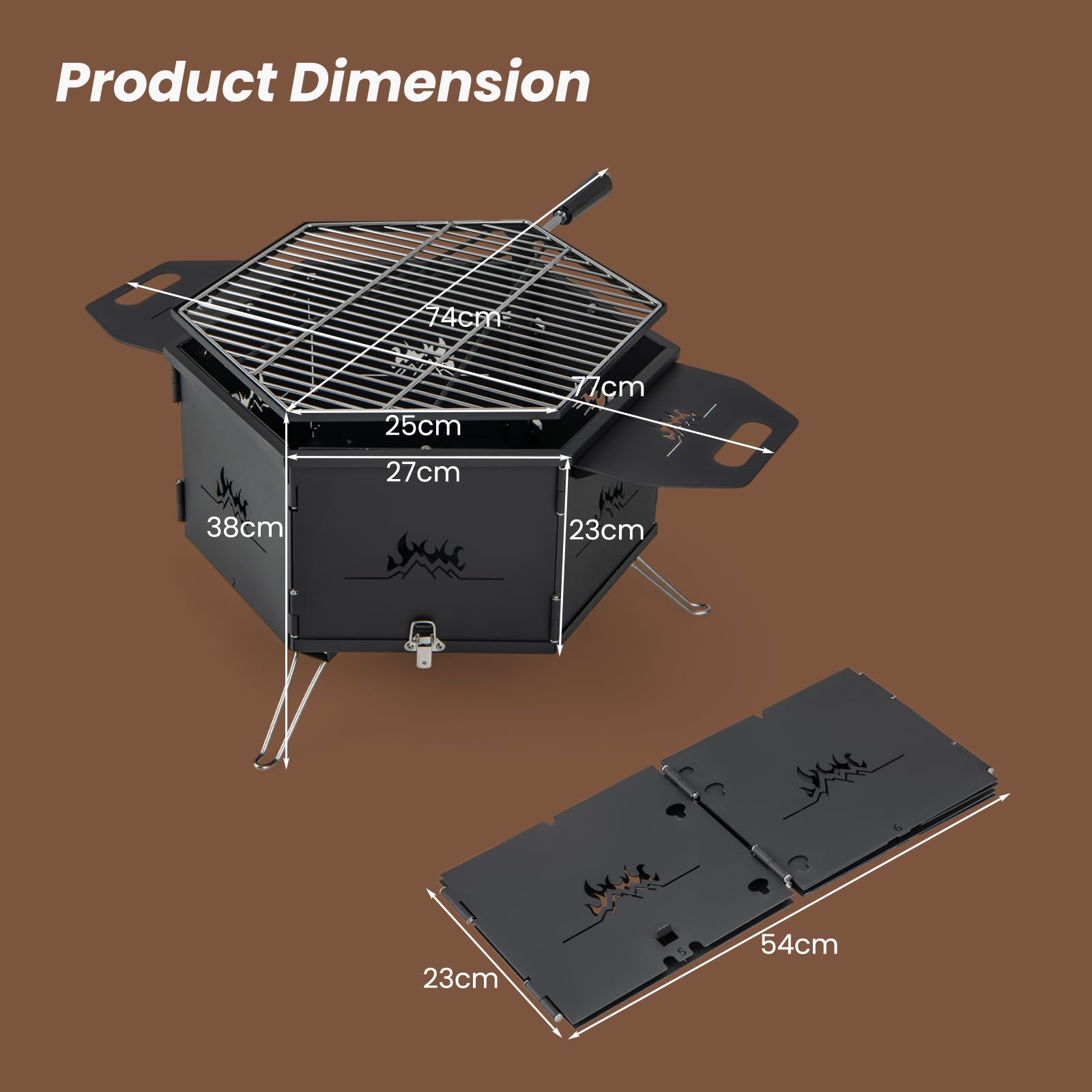 komfotteu-holzkohlegrill-zusammenklappbar-2-in-1-tischgrill image 2