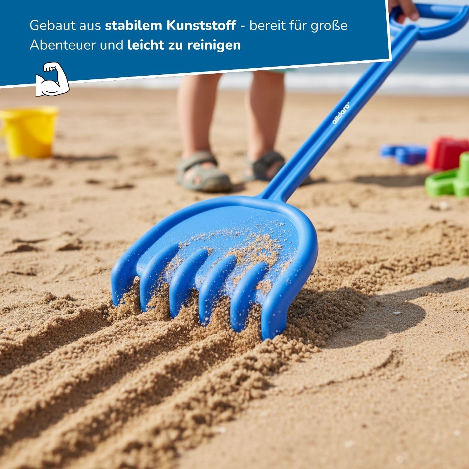 alldoro-xxl-kinderrechen-64-cm-sandharke-aus-kunststoff-blau image 6