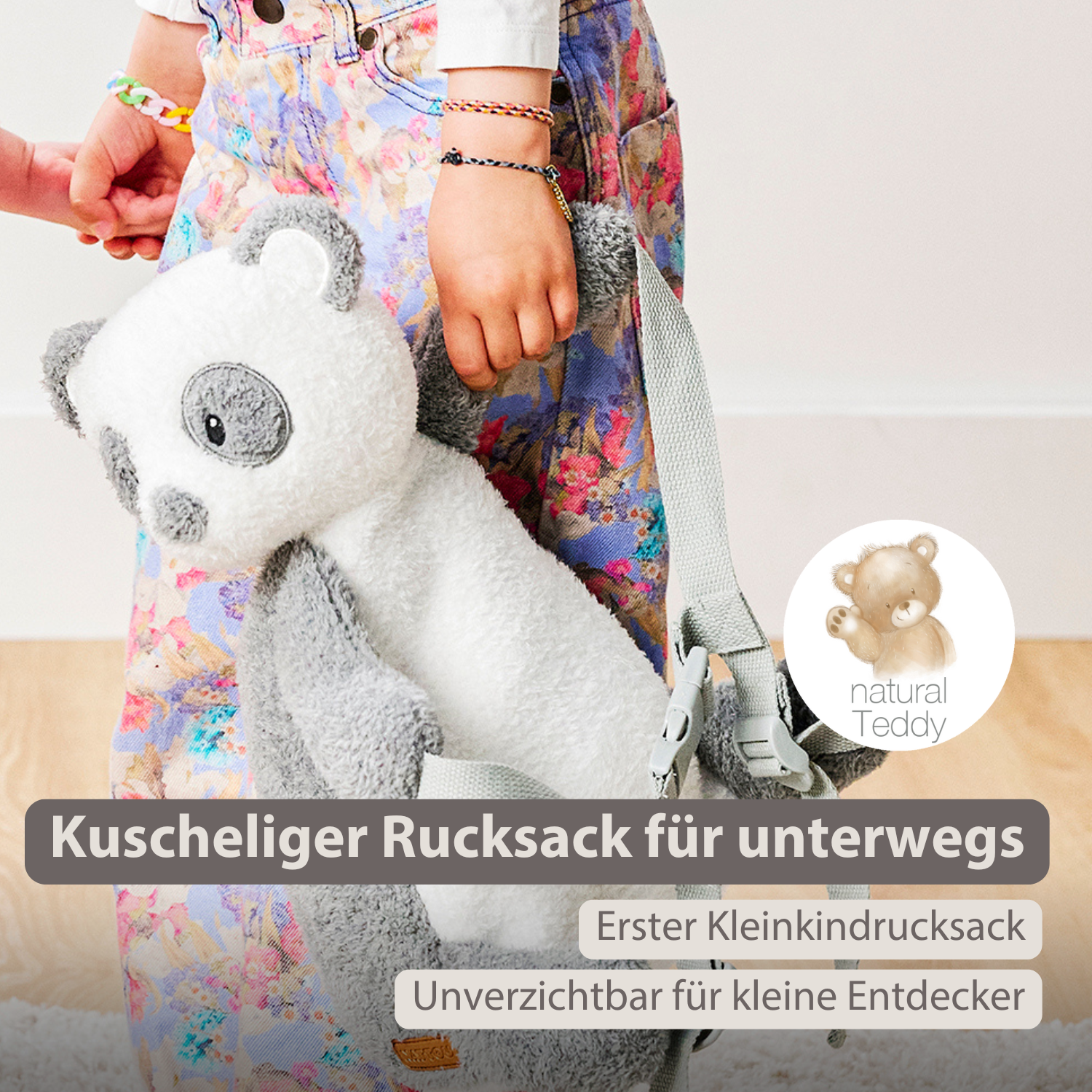 nattou-teddy-kindergarten-rucksack-panda-30-cm-grau-wei image 2