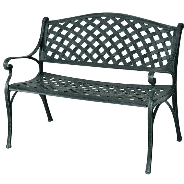 komfotteu-gartenbank-2-sitzer-aluminium-antikes-gr-n-103x60x83-cm image 1