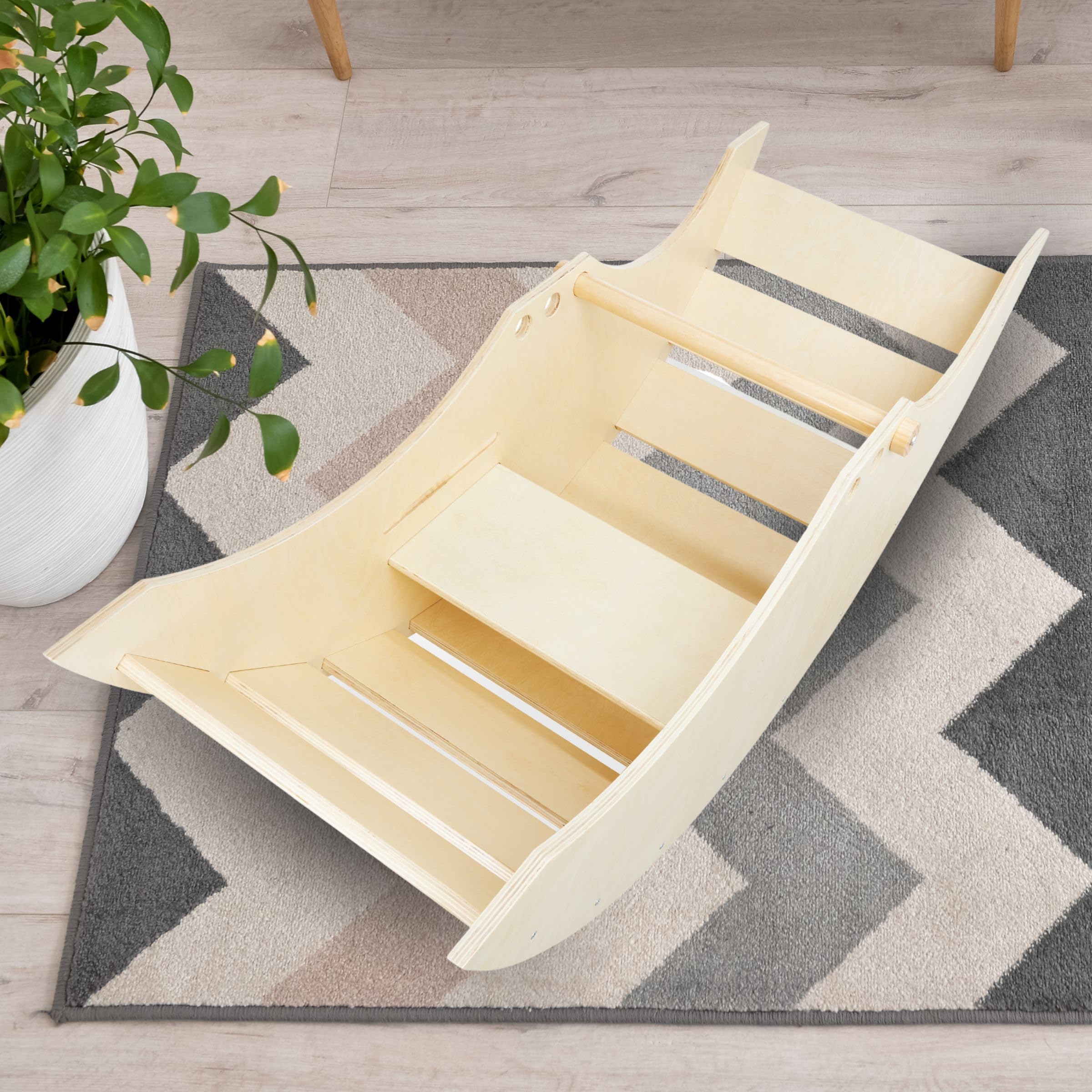 mamabrum-bootsleiter-holzwippe-mit-sitzbank-117-cm-2-h-henstufen image 3