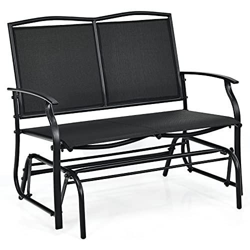 komfotteu-schaukelbank-2-sitzer-textilene-schwarz-105x71-5x93-cm-bis-180-kg image 8