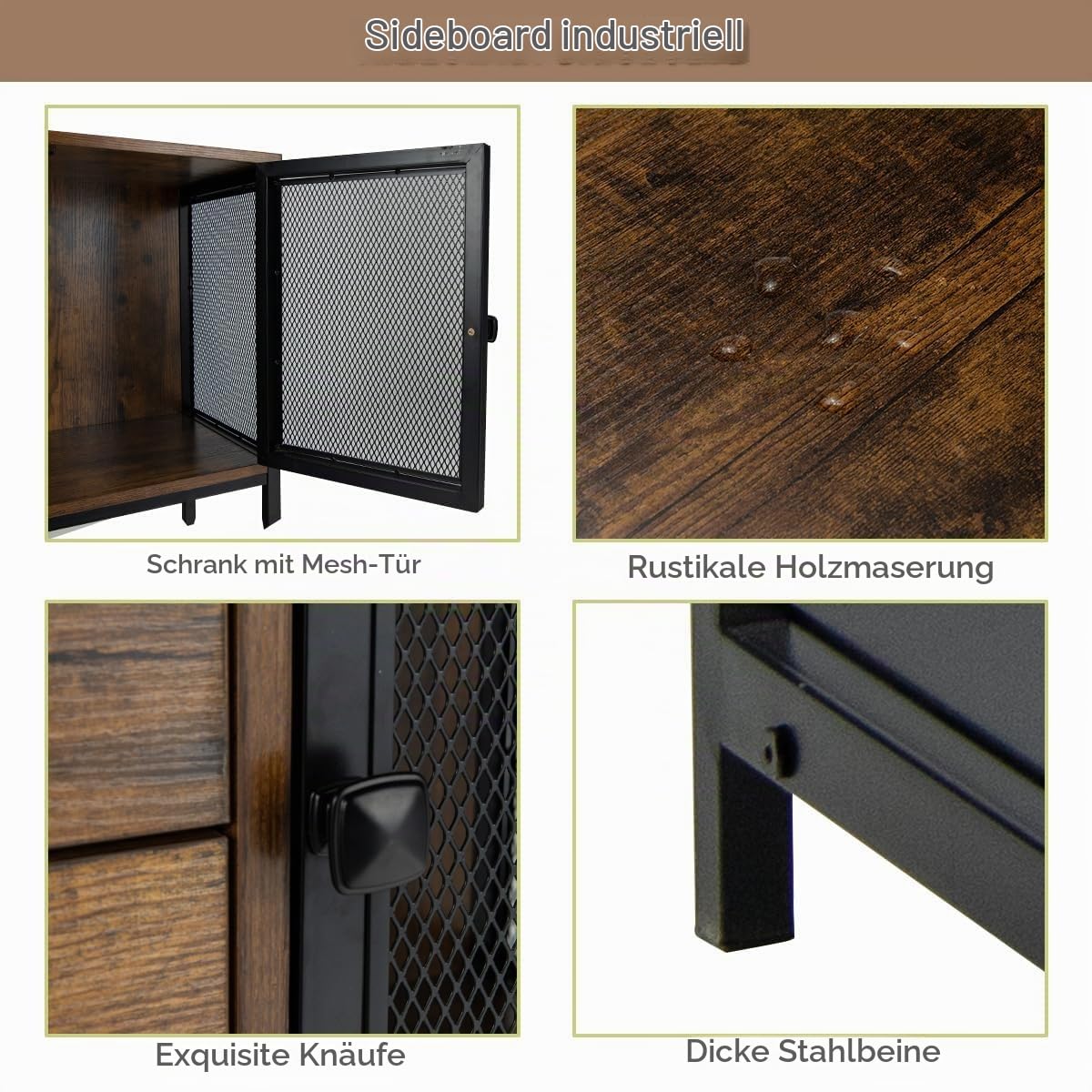 komfotteu-k-chenschrank-sideboard-industrie-100x35x85-cm-mit-gittert-ren image 5