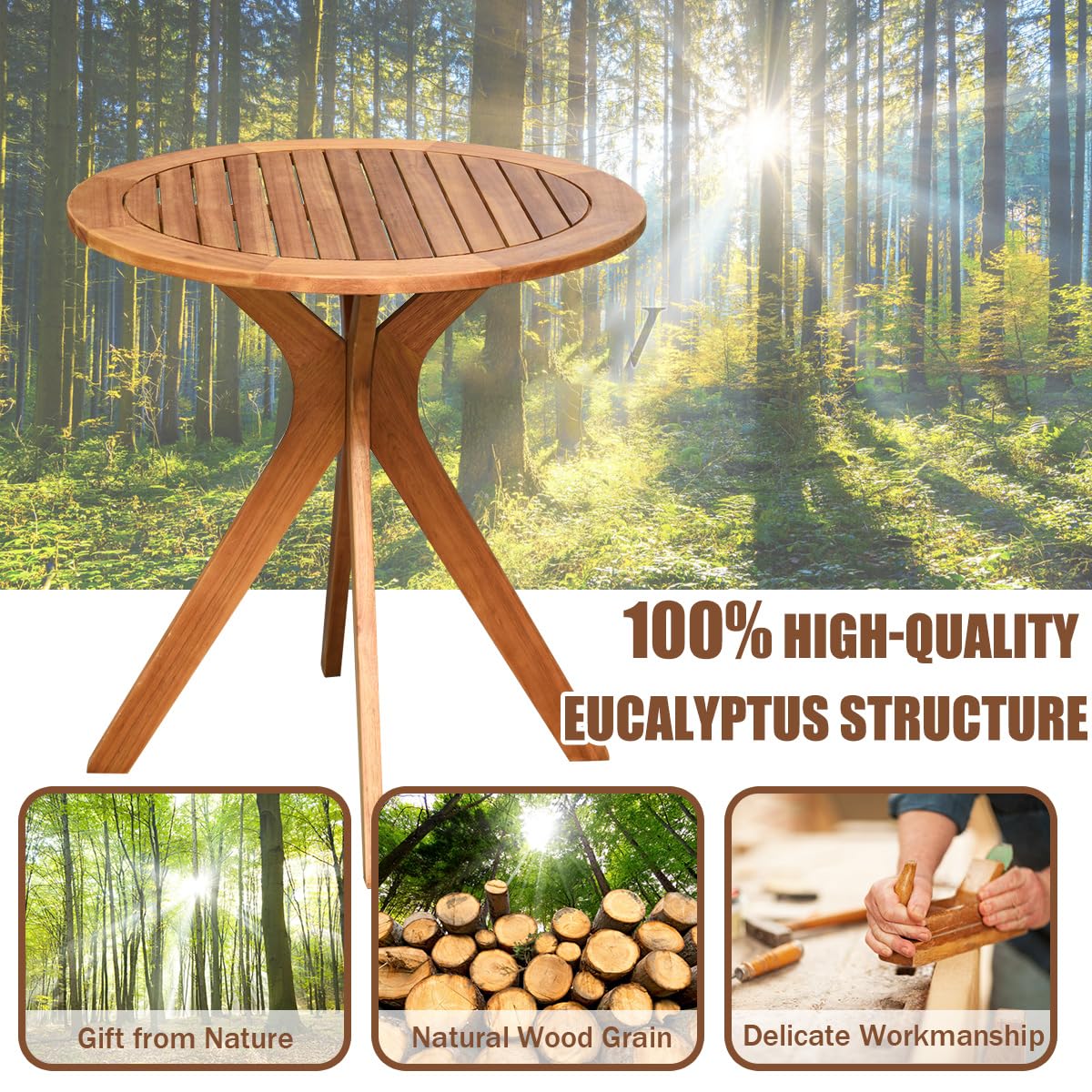 komfotteu-gartentisch-rund-70-cm-eukalyptusholz image 5