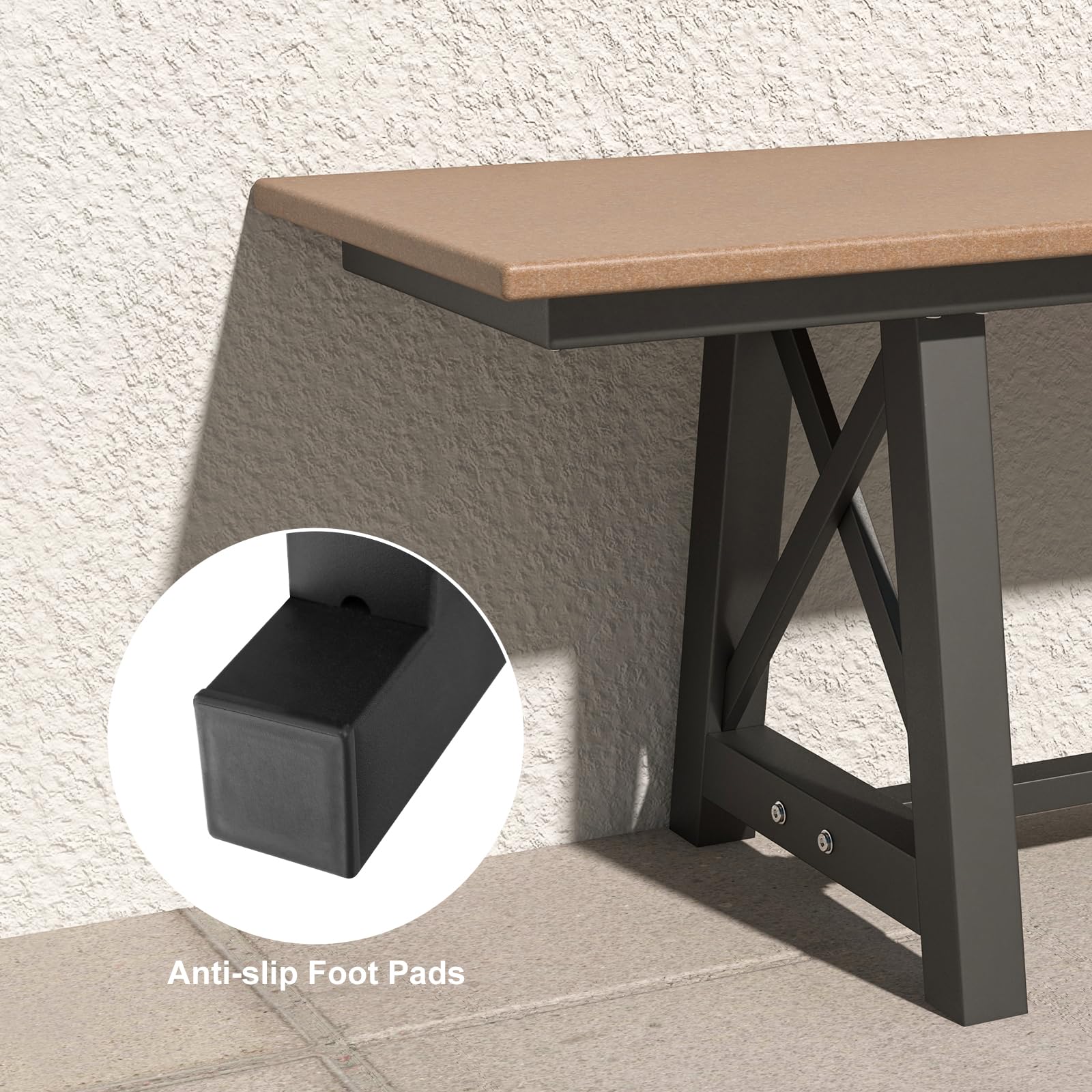 komfotteu-gartenbank-3-4-sitzer-183-x-35-x-41-5-cm-hdpe-metall-bis-500-kg image 4