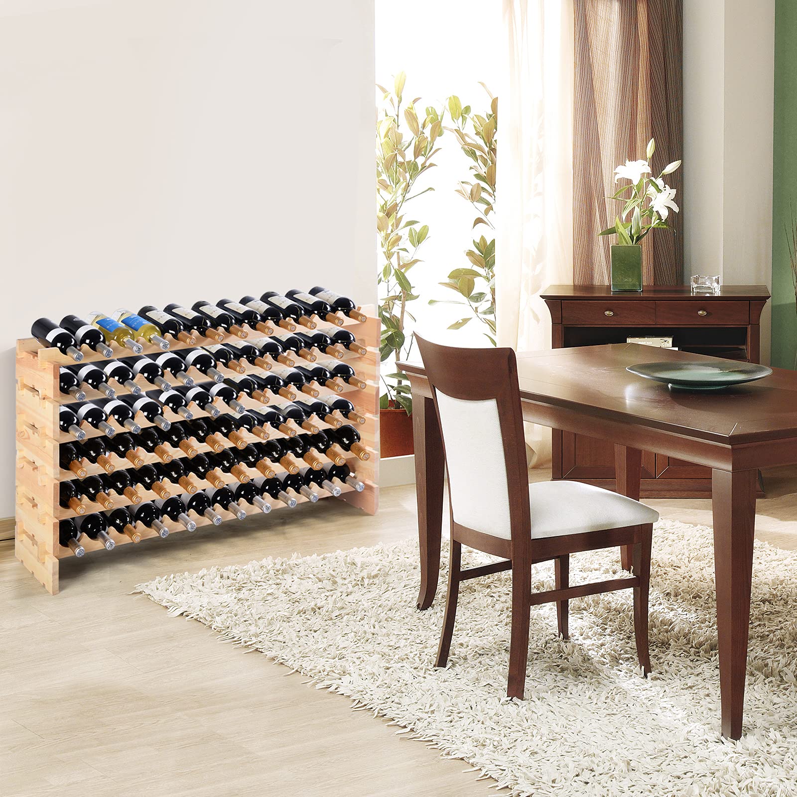 komfotteu-weinregal-holz-f-r-72-flaschen-119x29x72-cm image 2