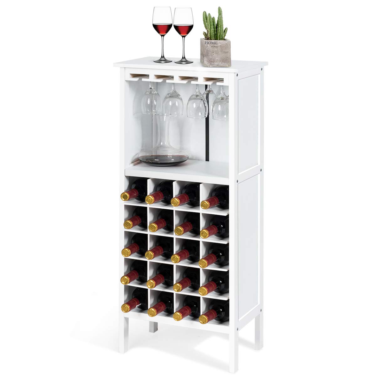 komfotteu-weinschrank-weinst-nder-f-r-20-flaschen-42-x-25-x-96-cm-schwarz image 8