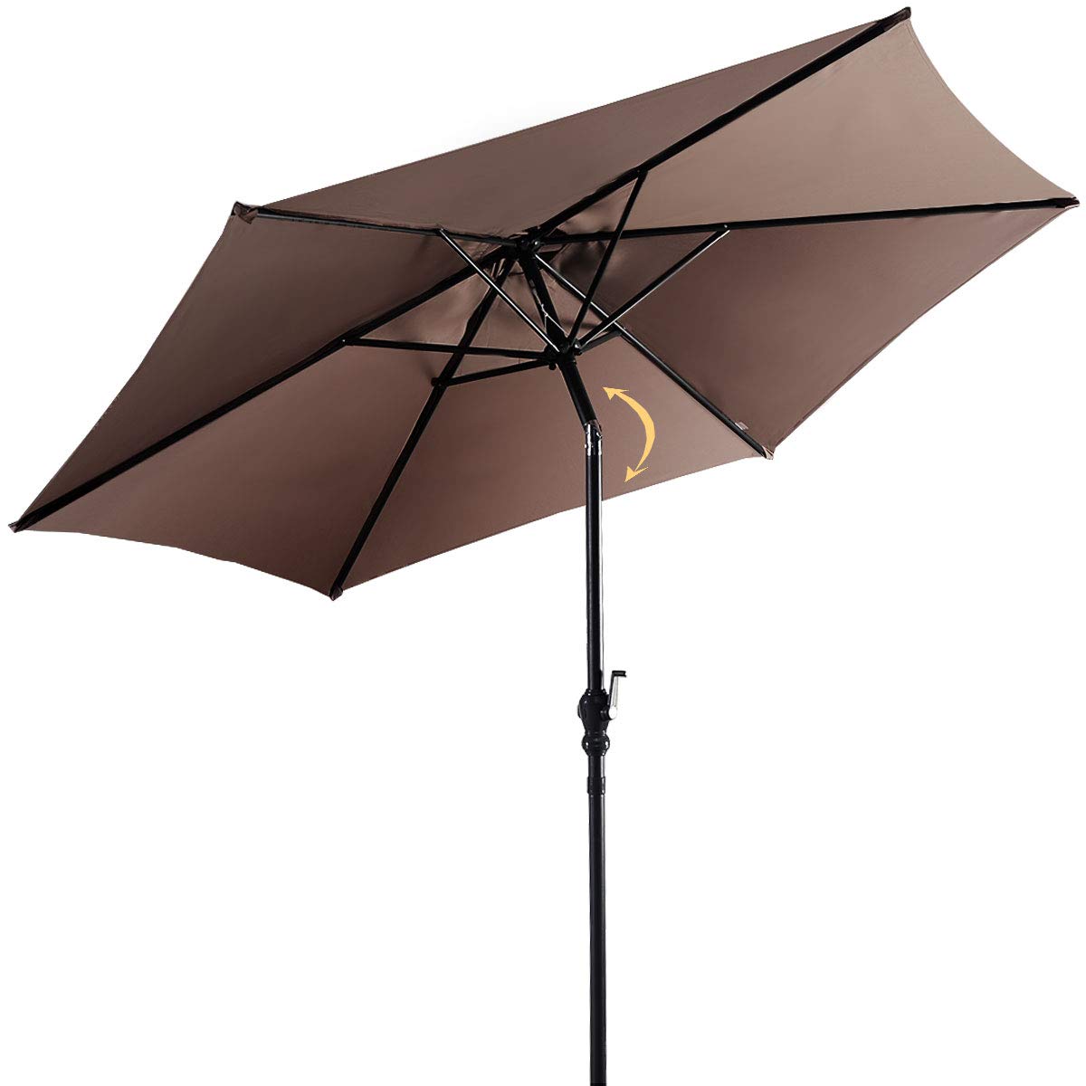 komfotteu-sonnenschirm-knickbar-300-cm-mit-uv-schutz-und-kurbel-terrassenschirm image 5