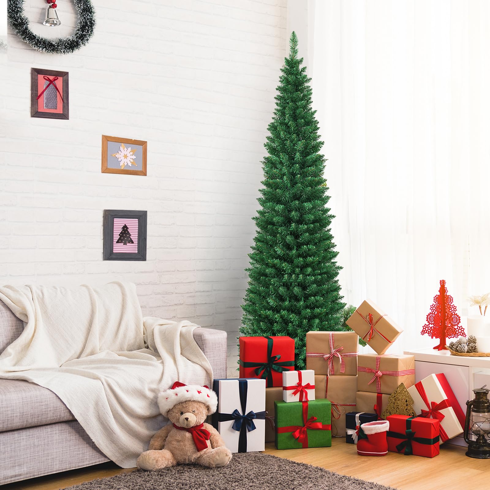 komfotteu-k-nstlicher-weihnachtsbaum-mit-metallst-nder-700-spitzen image 7