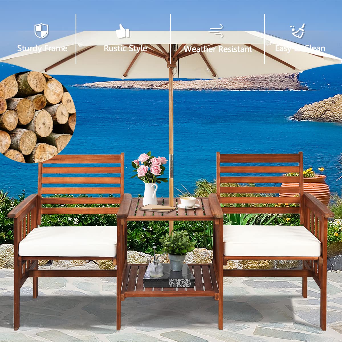 komfotteu-gartenm-bel-set-akazienholz-165x65x88-cm-wei-mit-tisch image 5