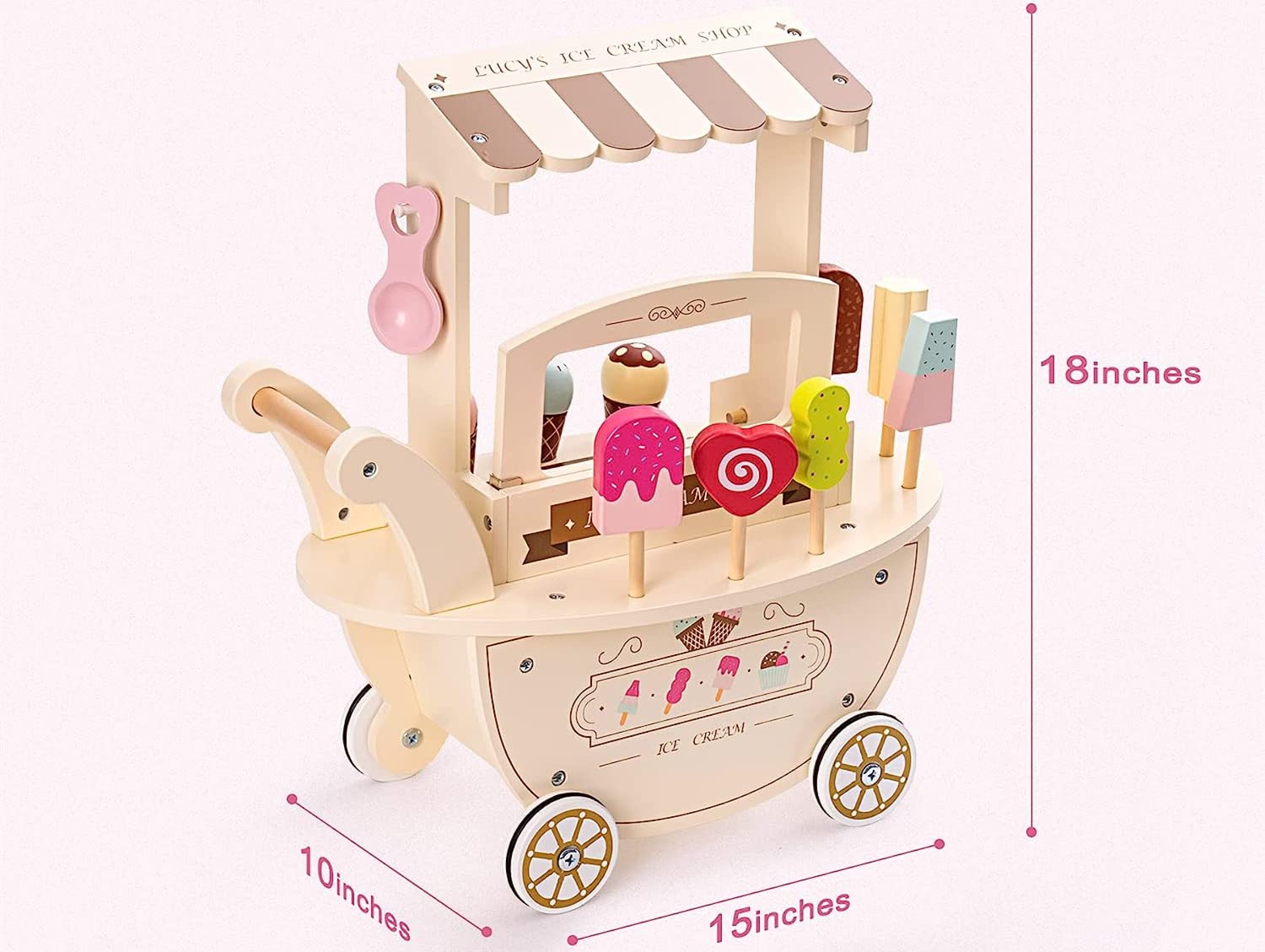 mamabrum-eiswagen-holzspielzeug-set-eisdiele-15-teilig-magnetisch image 7