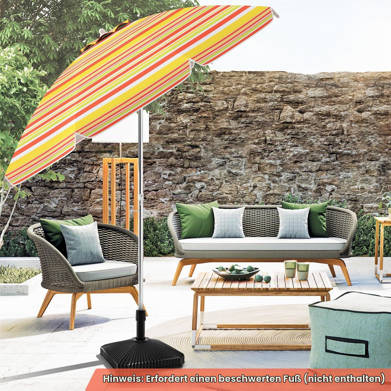 komfotteu-sonnenschirm-strand-knickbar-uv50-198cm image 7