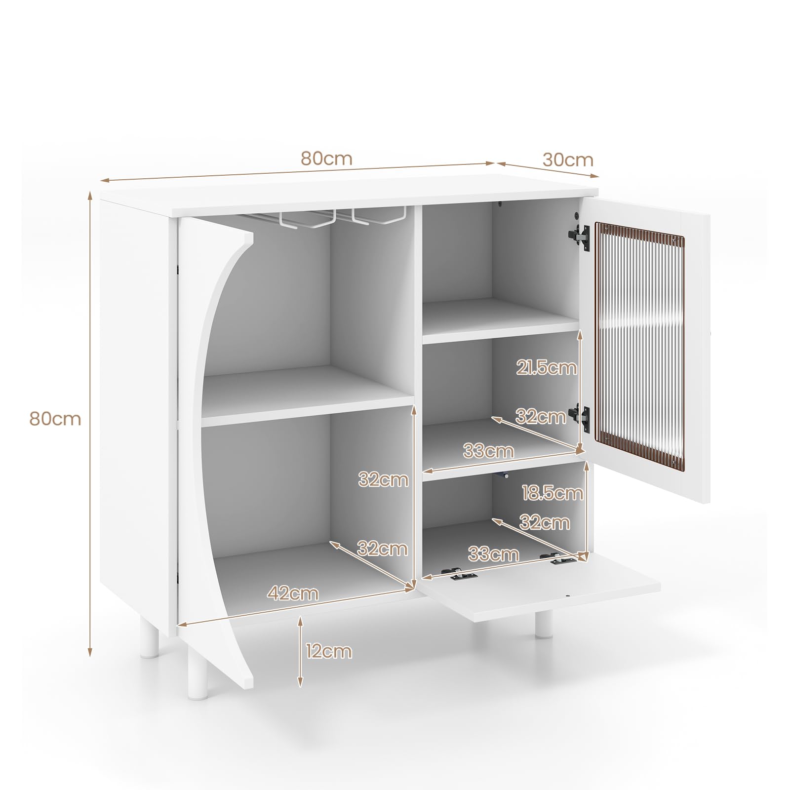 komfotteu-k-chenschrank-sideboard-wei-80-x-30-x-80-cm-mit-glast-r-und-glashalter image 3