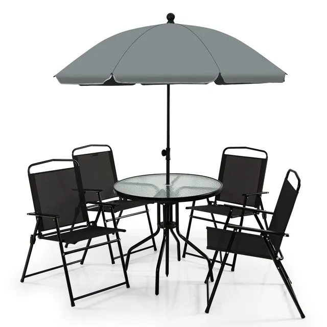 komfotteu-gartenm-bel-set-6-teilig-mit-sonnenschirm-glastisch-und-4-klappst-hlen image 1