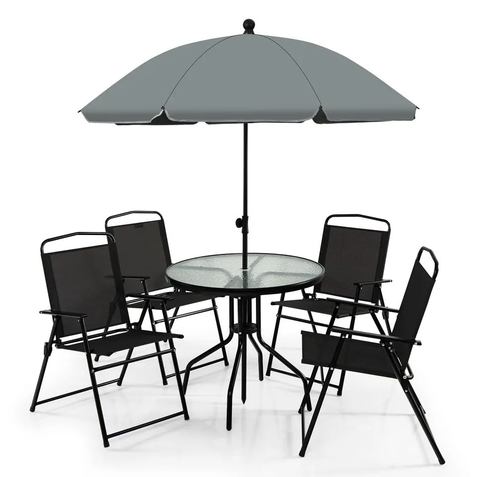 komfotteu-gartenm-bel-set-6-teilig-mit-sonnenschirm-glastisch-und-4-klappst-hlen image 1