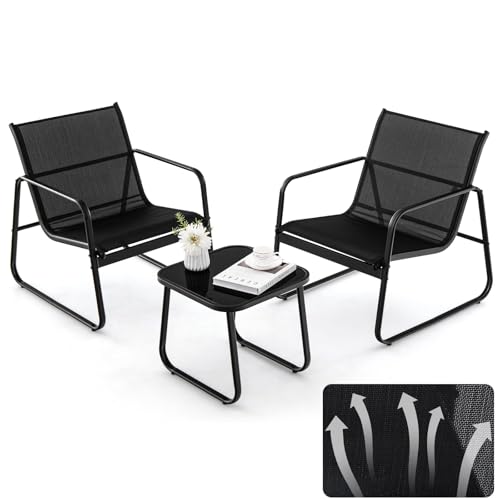 komfotteu-balkonset-3-tlg-bistro-set-mit-2-stapelst-hlen-und-glastisch-schwarz image 8