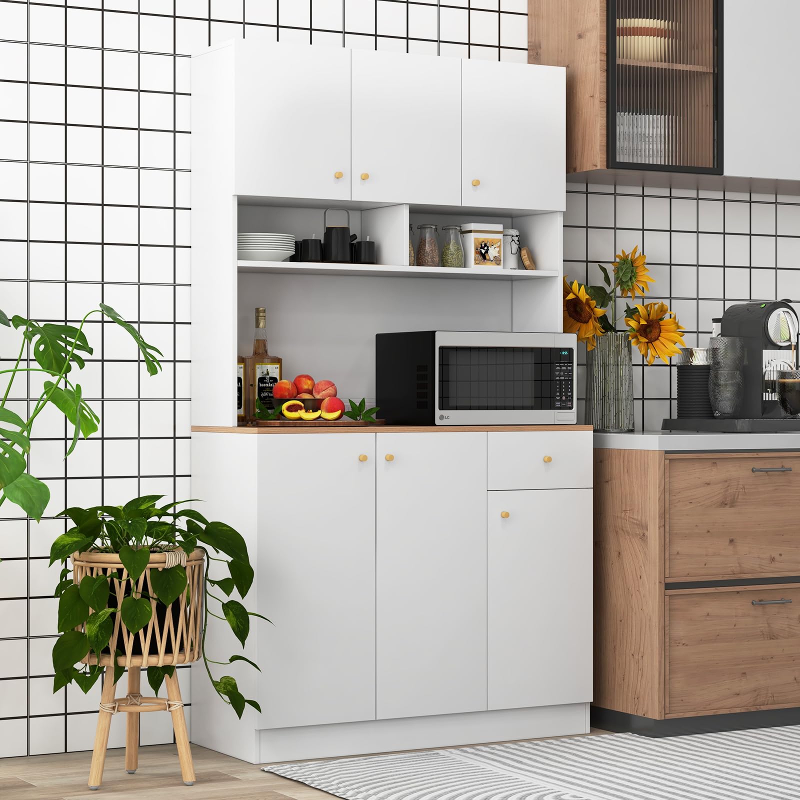 komfotteu-hoher-k-chenschrank-wei-100x40x181-cm-mit-ladestation image 8