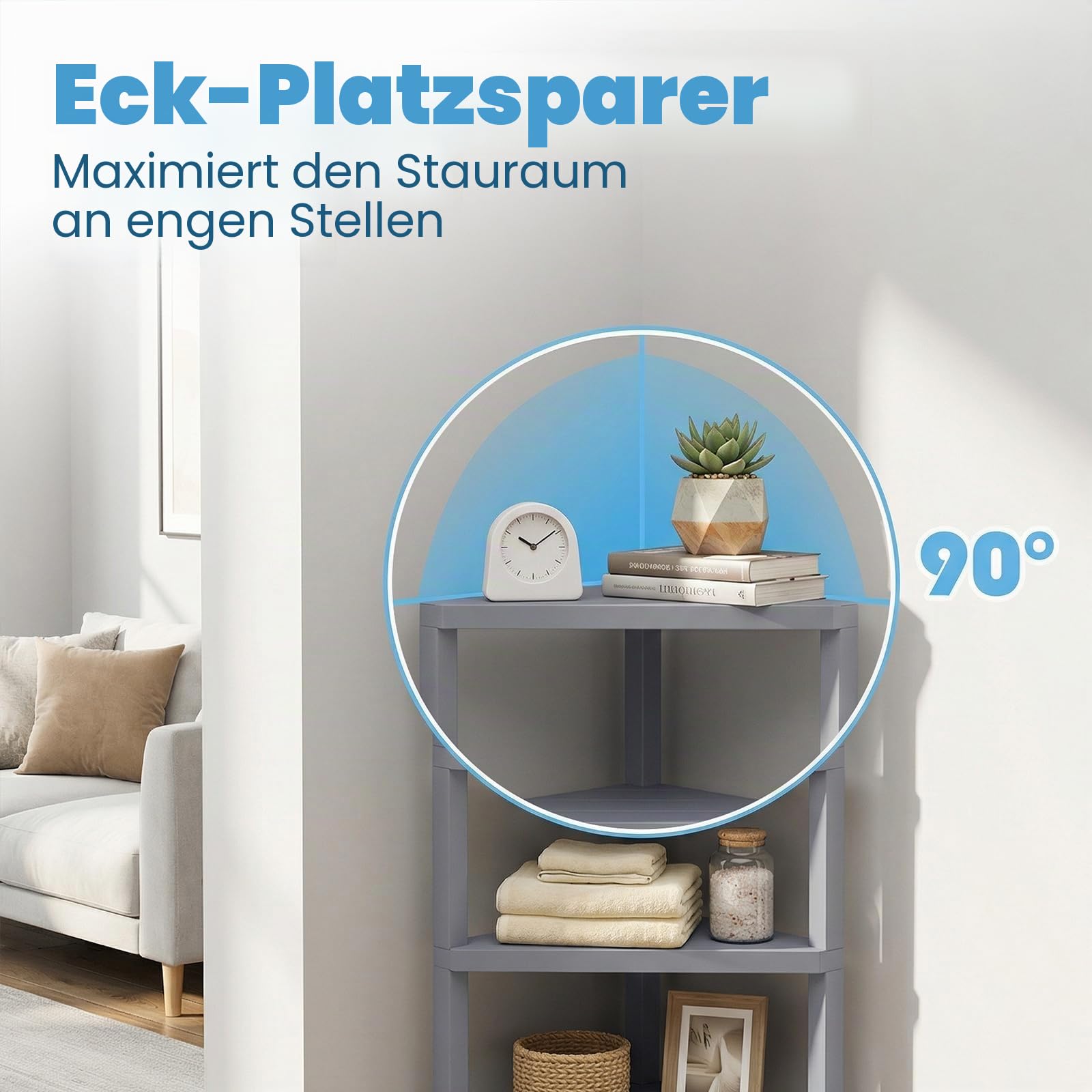 komfotteu-eckregal-4-ebenen-eckregal-kunststoff-46-x-33-x-99-cm-grau image 4