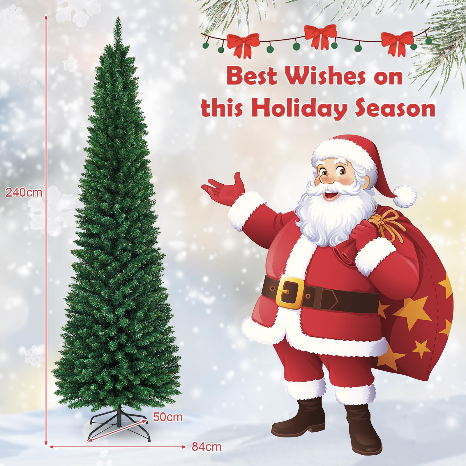 komfotteu-k-nstlicher-weihnachtsbaum-mit-1000-zweigspitzen-und-metallst-nder image 3