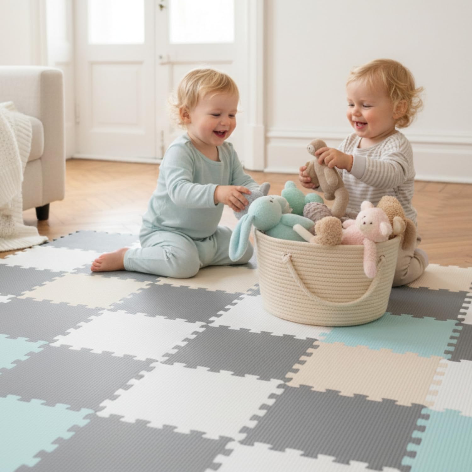 littletom-spielmatte-baby-puzzlematte-pastell-36-teilig-180-x-180-cm-eva-30-x-30-2 image 2