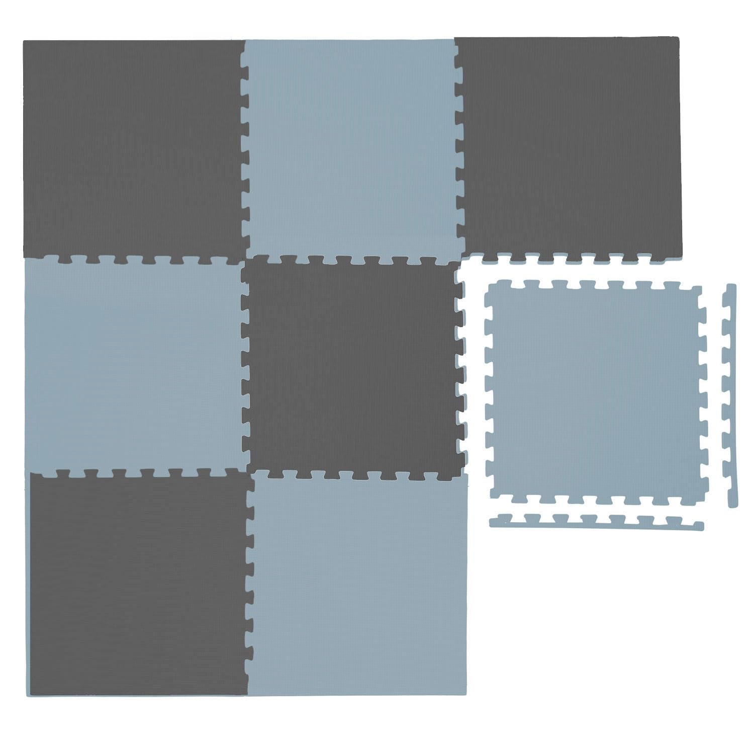 littletom-spielmatte-baby-puzzlematte-8x50x50cm-200x100cm-grau-blau image 5