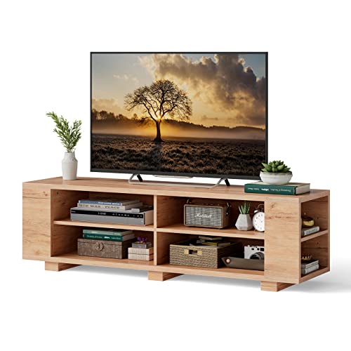komfotteu-tv-schrank-bis-65-zoll-lowboard-150x39x45-cm-nat-rlich-mit-4-f-chern image 8
