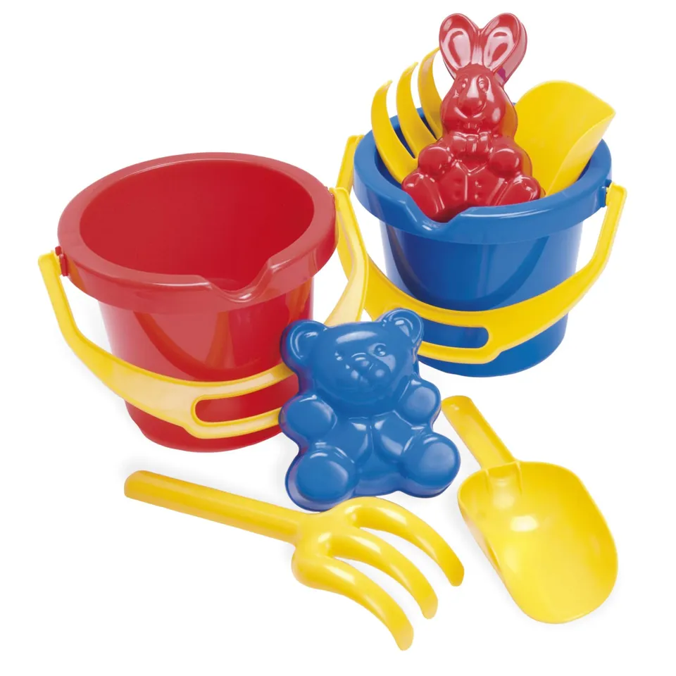 dantoy-classic-eimer-und-schaufel-sandset-4-teilig-mit-sandform image 1