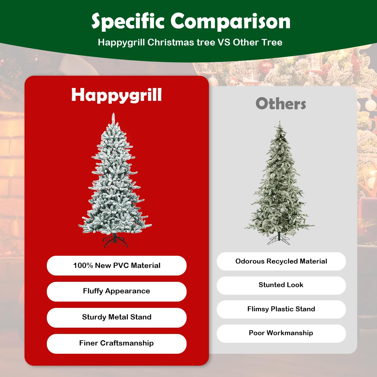 komfotteu-k-nstlicher-weihnachtsbaum-210-cm-mit-schnee-zapfen image 7