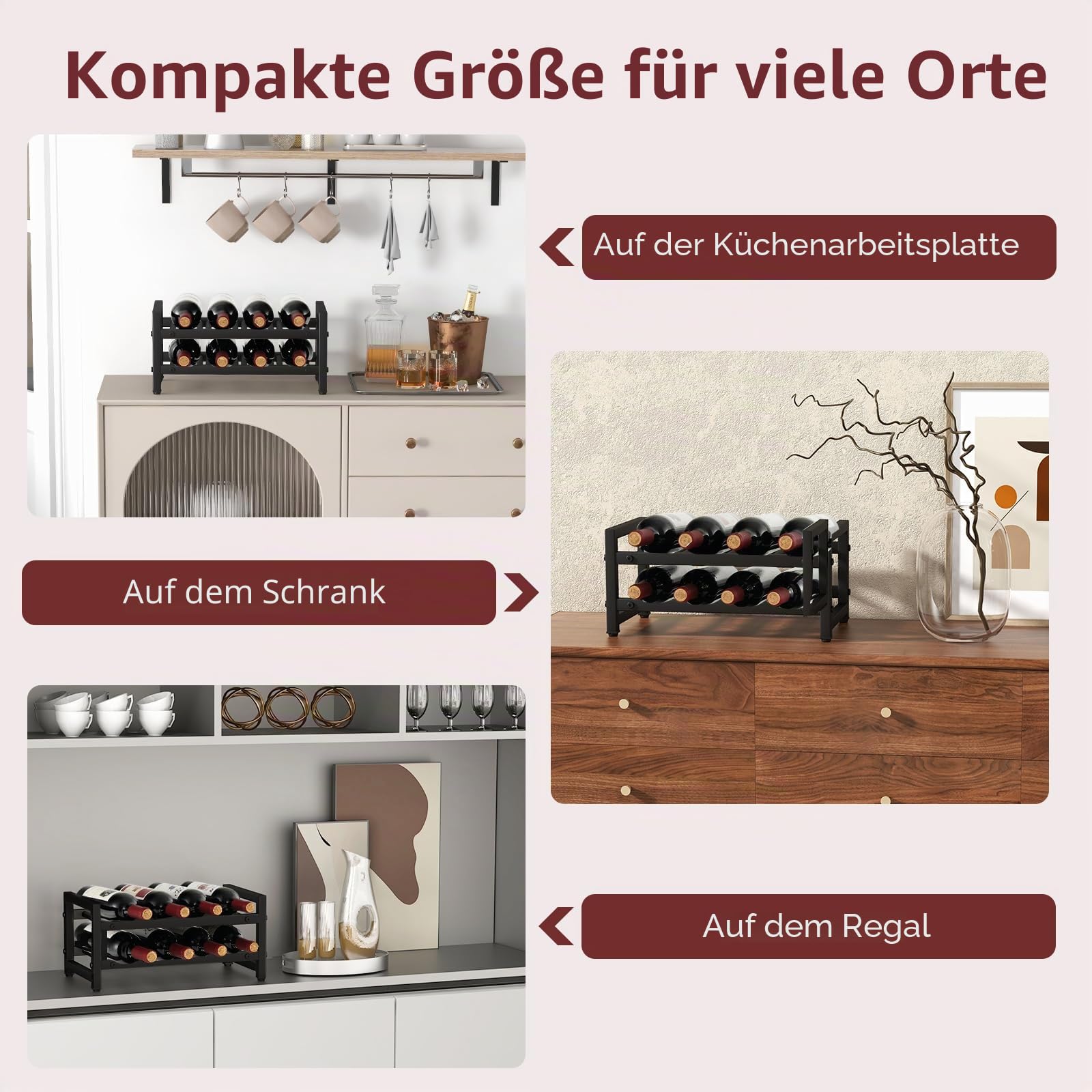 komfotteu-weinregal-f-r-8-flaschen-2-ebenen-metall-schwarz image 6