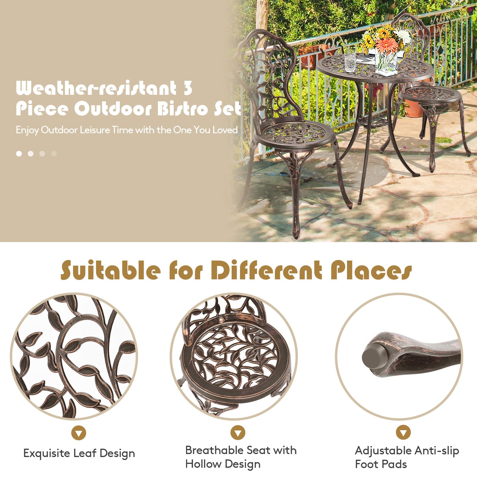 komfotteu-bistro-set-3-teilig-aus-aluminiumguss-mit-blattmuster image 3