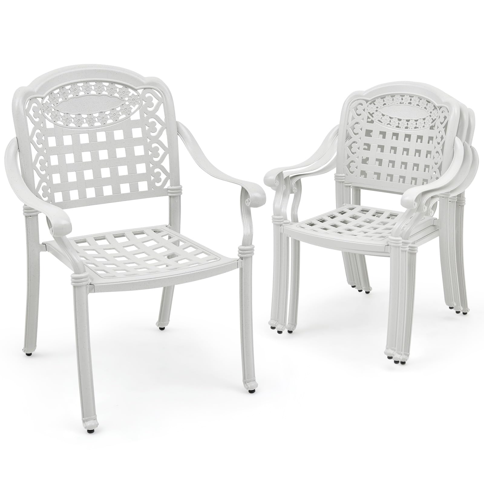 komfotteu-gartenst-hle-2er-set-stapelbar-wei-aluminiumguss image 1