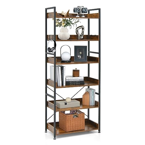 komfotteu-standregal-6-ebenen-69x34x177-cm-holz-metall image 8