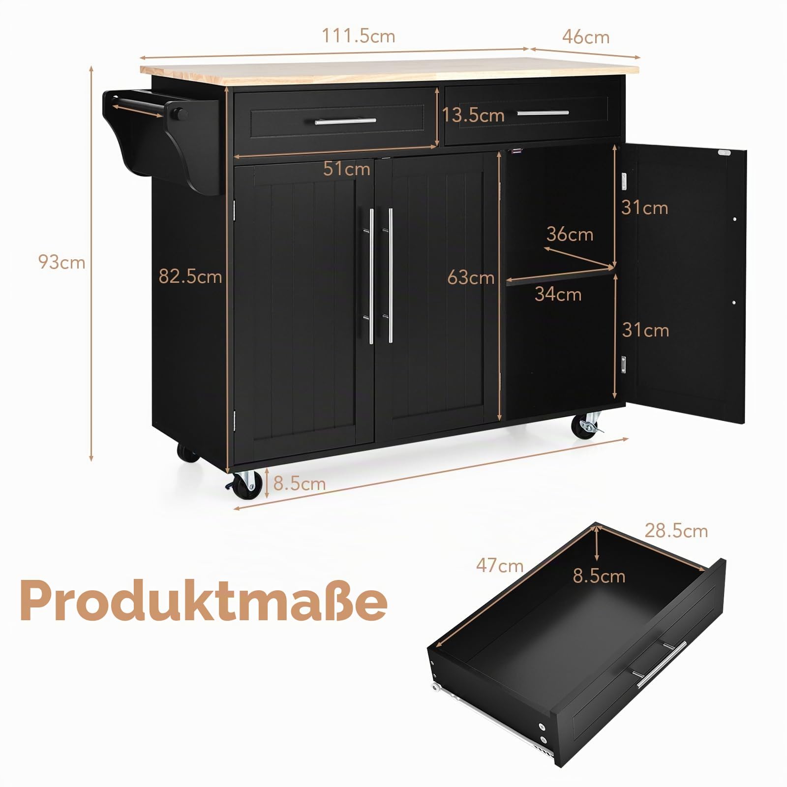 komfotteu-k-chenwagen-auf-rollen-122x46x92-cm-schwarz image 6