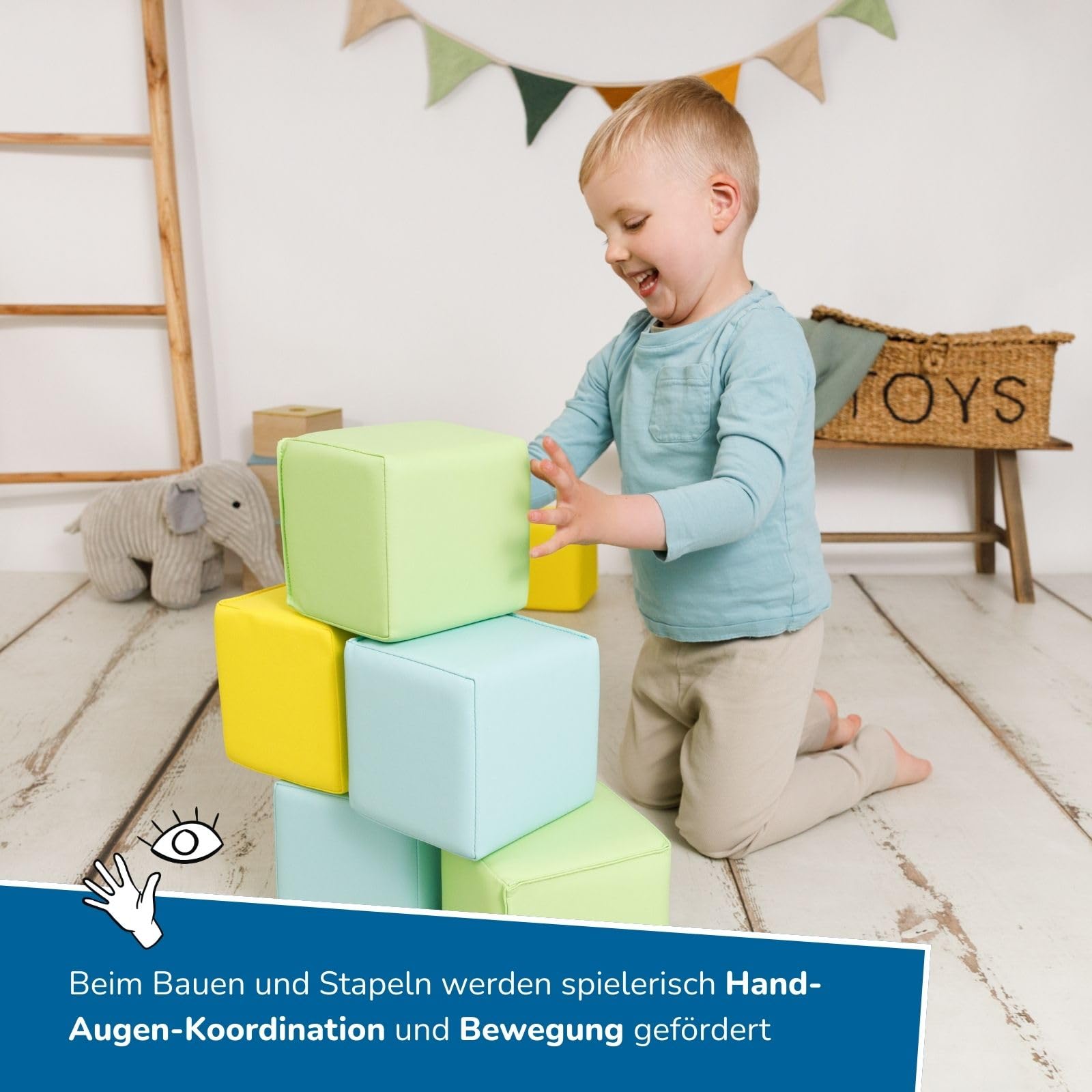 alldoro-xxl-soft-bausteine-6er-set-schaumstoffw-rfel-14-cm image 3