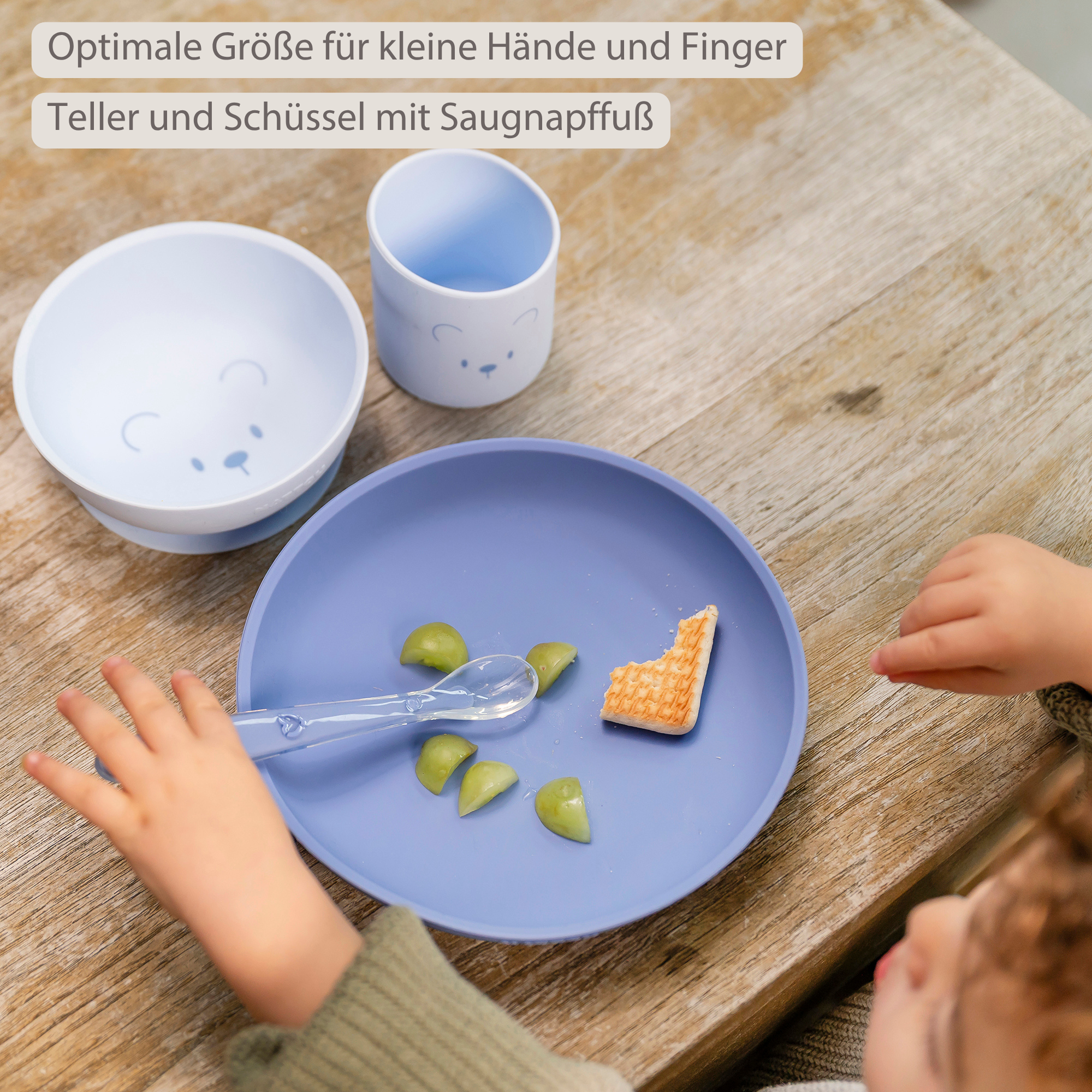 nattou-mealtime-b-r-geschirrset-kinder-silikon-4-teilig-teller-schale-becher-l-f image 3