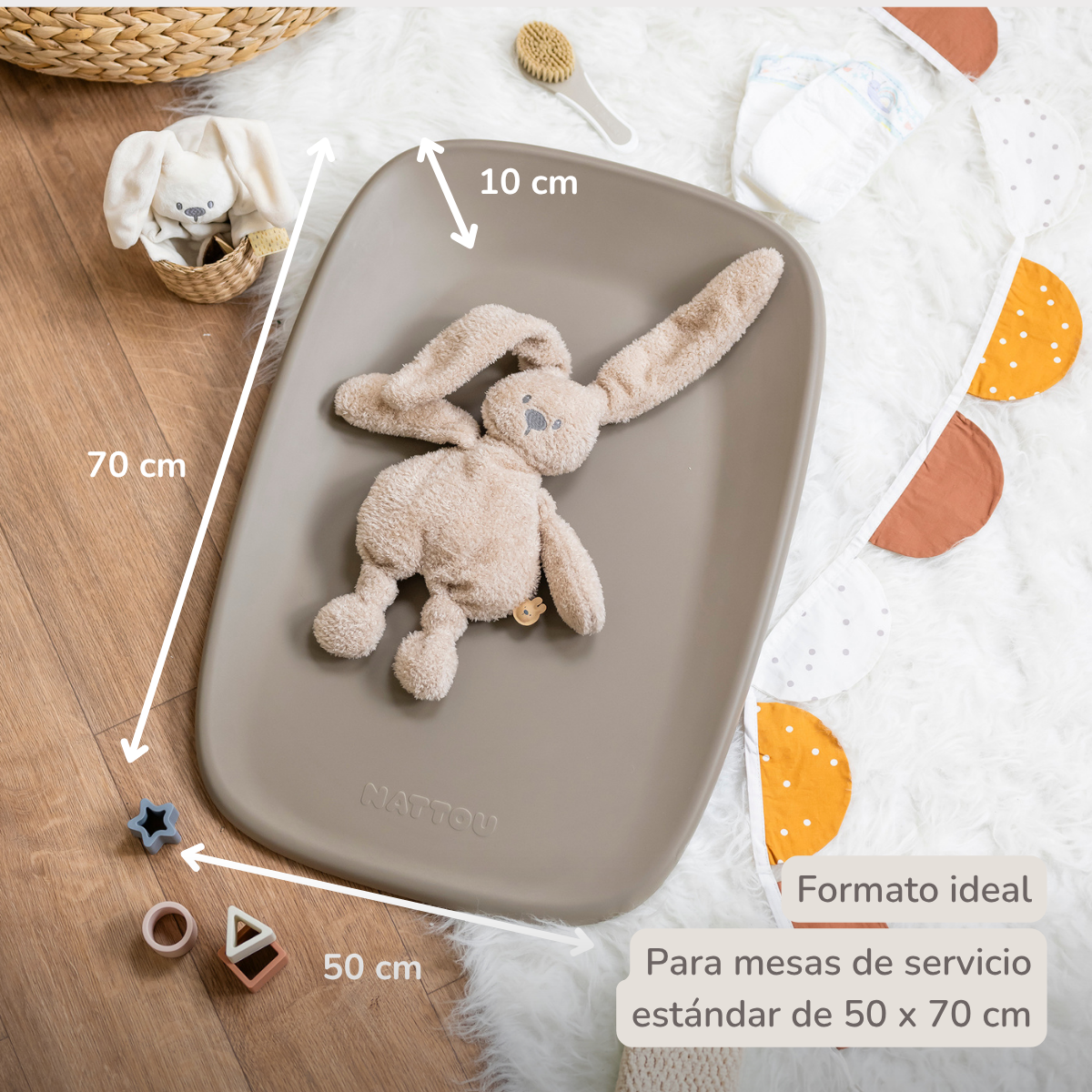 nattou-softy-wickelauflage-50-x-70-cm-wickelunterlage-taupe image 4