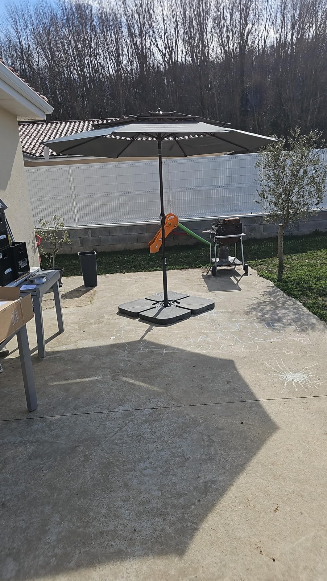 Endlich Schatten auf der Terrasse
