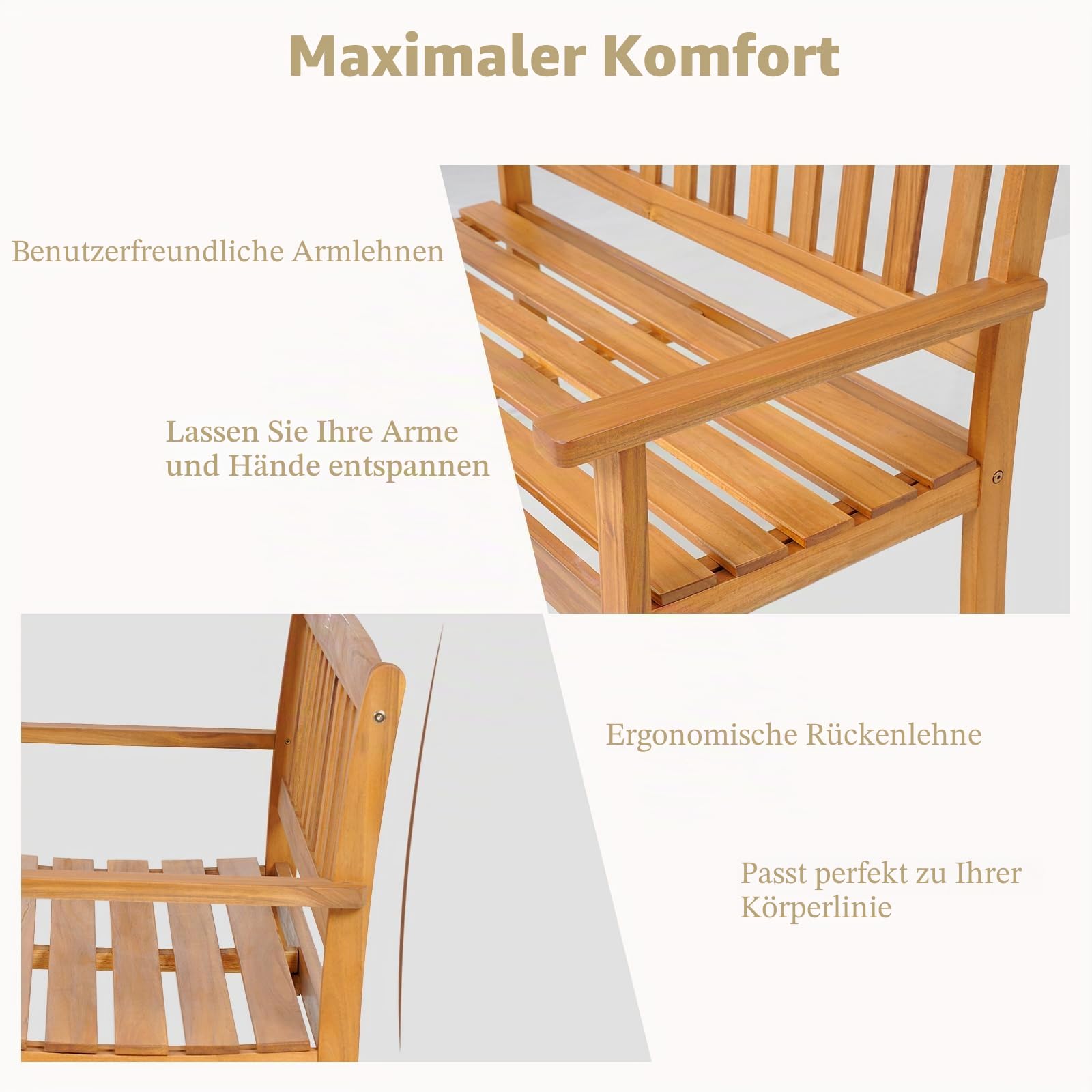 komfotteu-gartenbank-2-sitzer-akazienholz-110x56-5x86cm-bis-360kg image 5