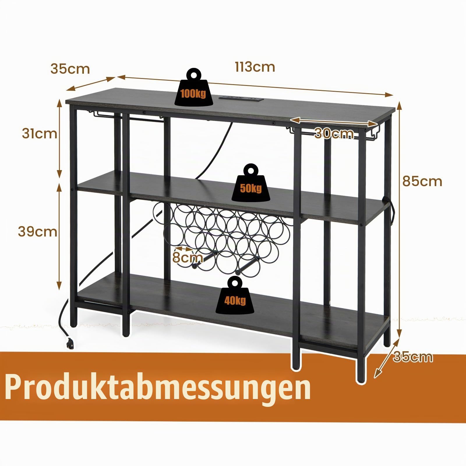 komfotteu-weinregal-mit-steckdosen-und-glashalter-f-r-15-flaschen-113-x-35-x-85- image 3