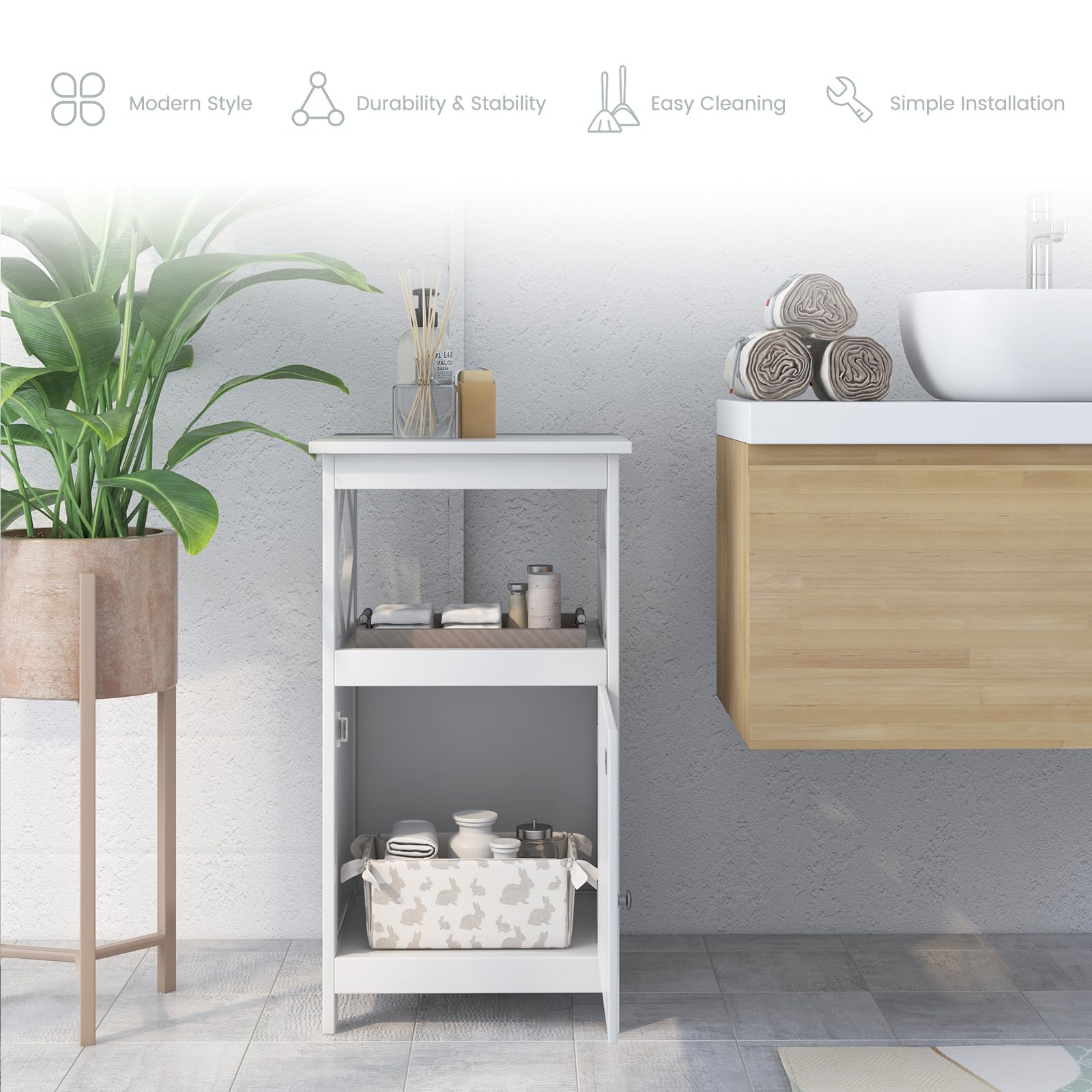 komfotteu-badschrank-standschrank-wei-40x40x74-cm-mit-t-r-ablage image 5
