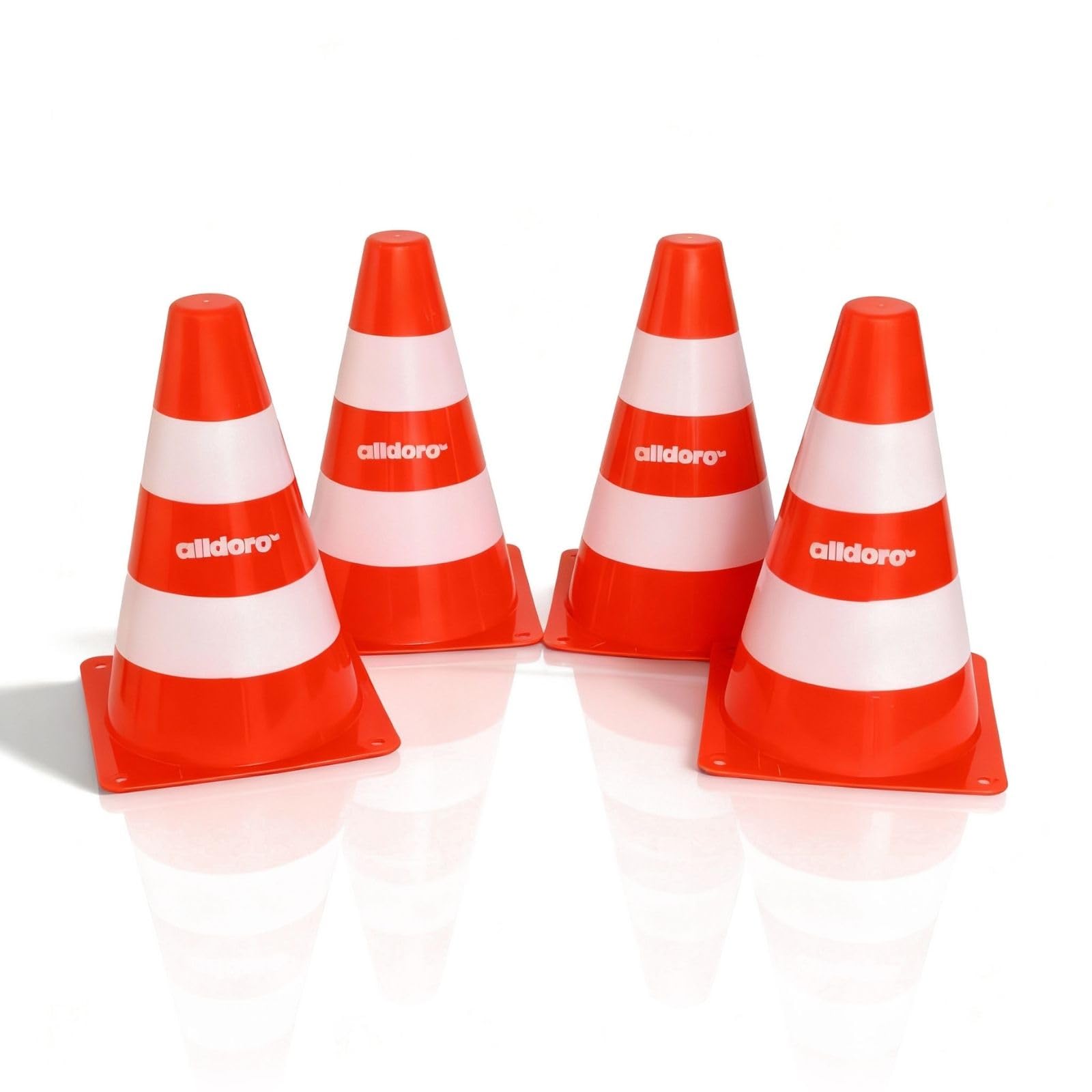 alldoro-pylonen-4er-set-18-cm-verkehrsh-tchen-orange-wei-stapelbar image 1