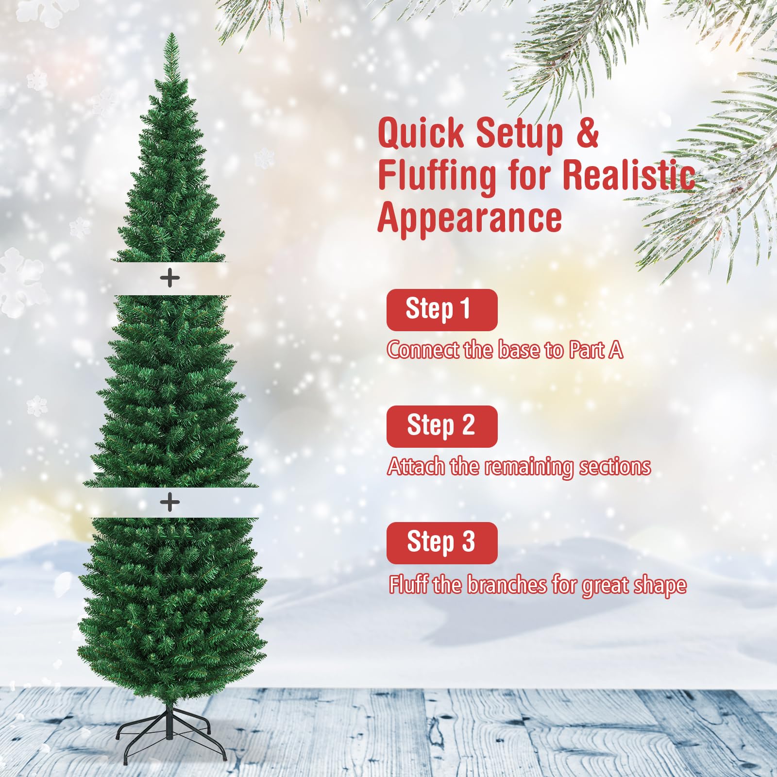 komfotteu-k-nstlicher-weihnachtsbaum-mit-metallst-nder-700-spitzen image 6