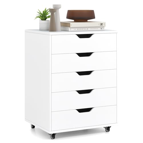 komfotteu-rollcontainer-mit-5-schubladen-r-dern-mobiler-b-roschrank image 8