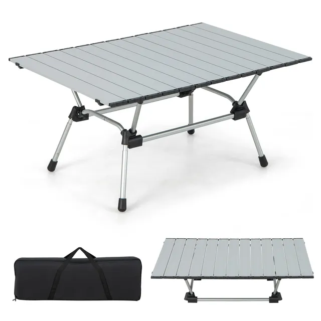 komfotteu-campingtisch-klappbar-h-henverstellbar-90-x-60-5-cm-aluminium-silber image 1