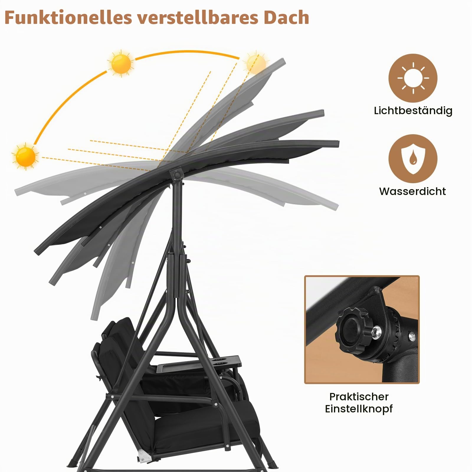 komfotteu-hollywoodschaukel-2-sitzer-mit-baldachin-schwarz image 3